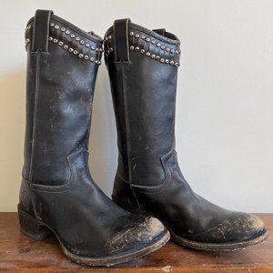 Frye black leather boots